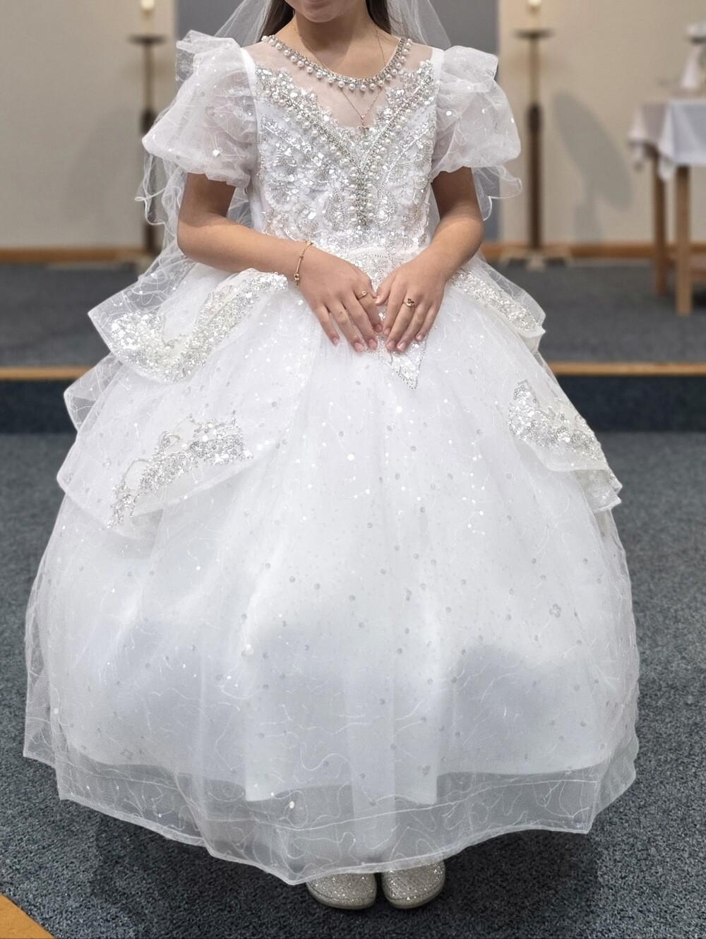 Formal White Girls Dress